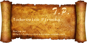 Todorovics Piroska névjegykártya