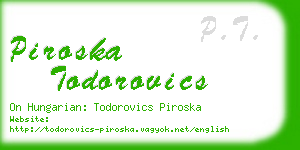 piroska todorovics business card